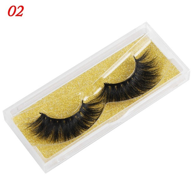 25mm Mink False Eyelashes Wispy & Fluffy Volume
