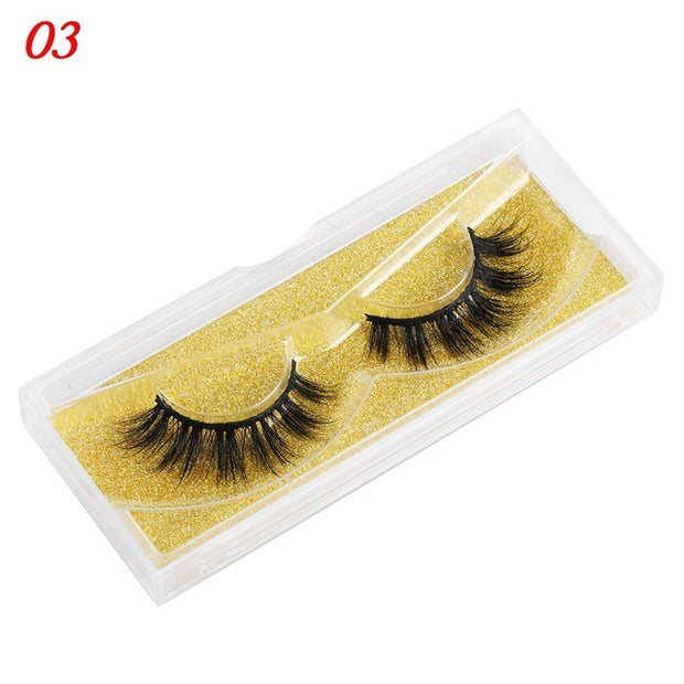 25mm Mink False Eyelashes Wispy & Fluffy Volume