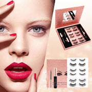 Magnetic Eyelashes Kit  Waterproof Liner & No-Glue Lashes