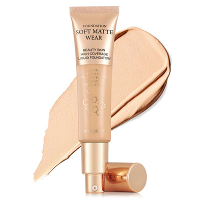 PHOFAY Full Coverage Foundation Long-Lasting Matte Finish