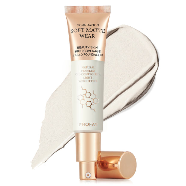PHOFAY Full Coverage Foundation Long-Lasting Matte Finish