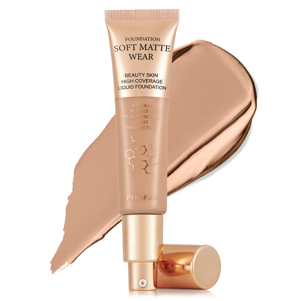 PHOFAY Full Coverage Foundation Long-Lasting Matte Finish