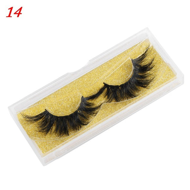 25mm Mink False Eyelashes Wispy & Fluffy Volume