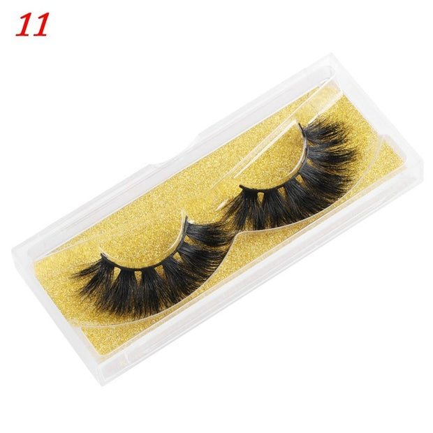 25mm Mink False Eyelashes Wispy & Fluffy Volume