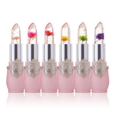Flower Crystal Jelly Magic Lip Gloss  Color Changing Moisturizing Lip Balm