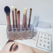 Transparent Cosmetic Brush & Pencil Organizer Eyebrow & Eyeliner Storage