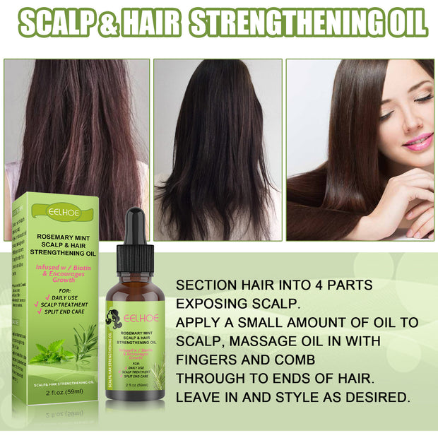 Rosemary Mint Hair Growth Serum  Scalp Massage Fluid