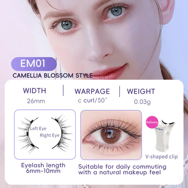 Natural Magnetic False Eyelashes Mink Hair, Super Soft