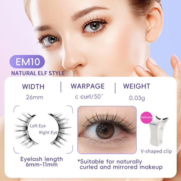 Natural Magnetic False Eyelashes Mink Hair, Super Soft