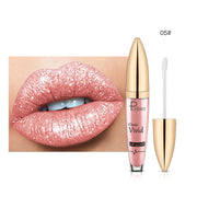 Pudaier Glitter Flip Lip Gloss Matte Shimmer No-Stain Diamond Lipstick