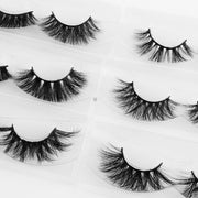 25mm Mink False Eyelashes Wispy & Fluffy Volume