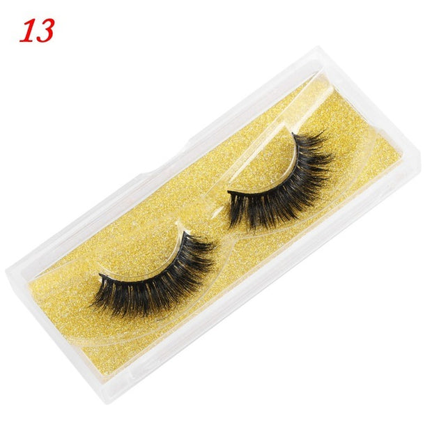 25mm Mink False Eyelashes Wispy & Fluffy Volume