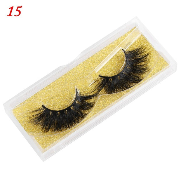 25mm Mink False Eyelashes Wispy & Fluffy Volume