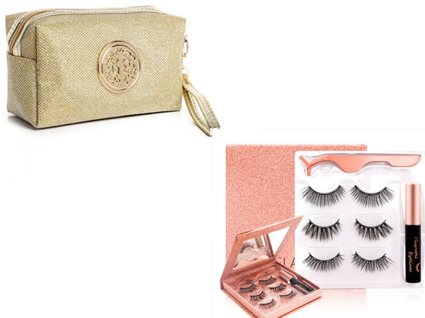 Magnetic Eyelashes Kit  Waterproof Liner & No-Glue Lashes