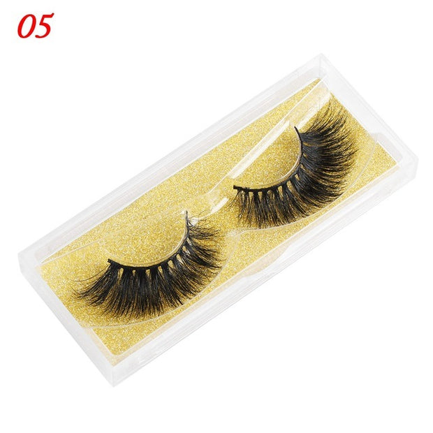 25mm Mink False Eyelashes Wispy & Fluffy Volume