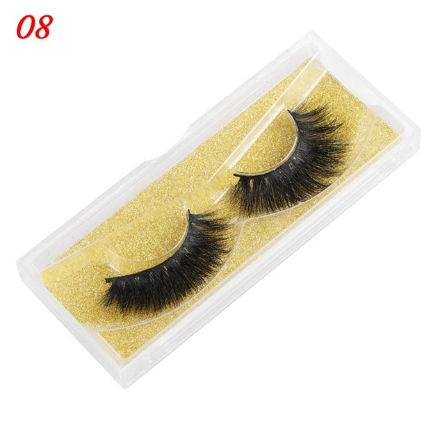 25mm Mink False Eyelashes Wispy & Fluffy Volume