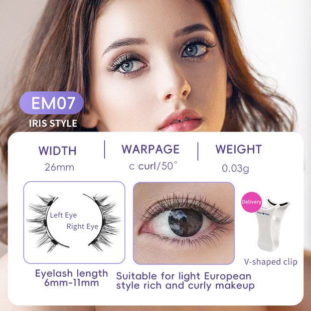 Natural Magnetic False Eyelashes Mink Hair, Super Soft