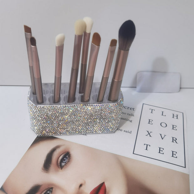 Transparent Cosmetic Brush & Pencil Organizer Eyebrow & Eyeliner Storage