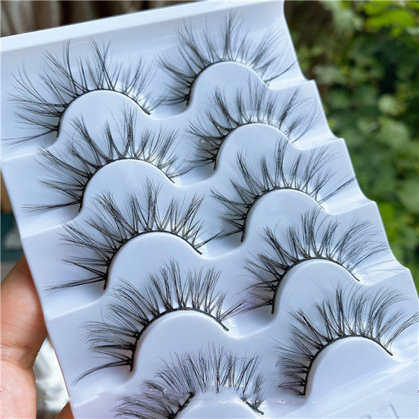 Wispy Cross False Eyelashes  Natural Messy Fairy Look