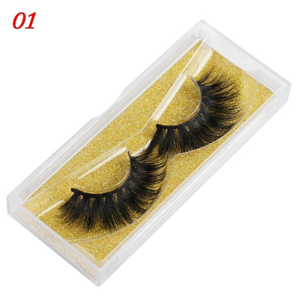 25mm Mink False Eyelashes Wispy & Fluffy Volume