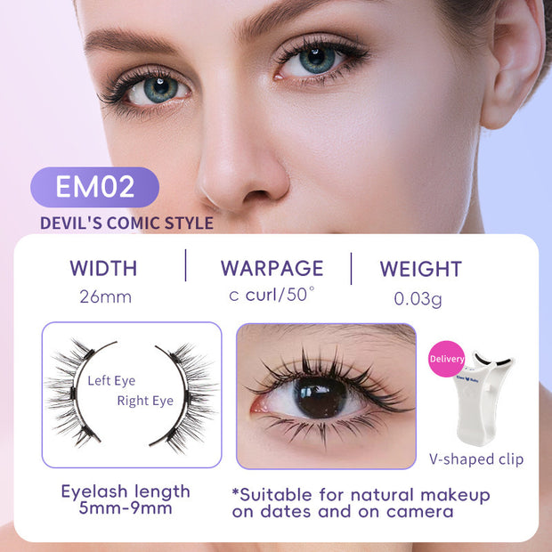 Natural Magnetic False Eyelashes Mink Hair, Super Soft