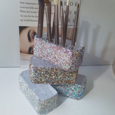 Transparent Cosmetic Brush & Pencil Organizer Eyebrow & Eyeliner Storage