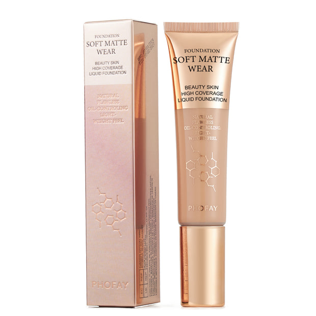 PHOFAY Full Coverage Foundation Long-Lasting Matte Finish