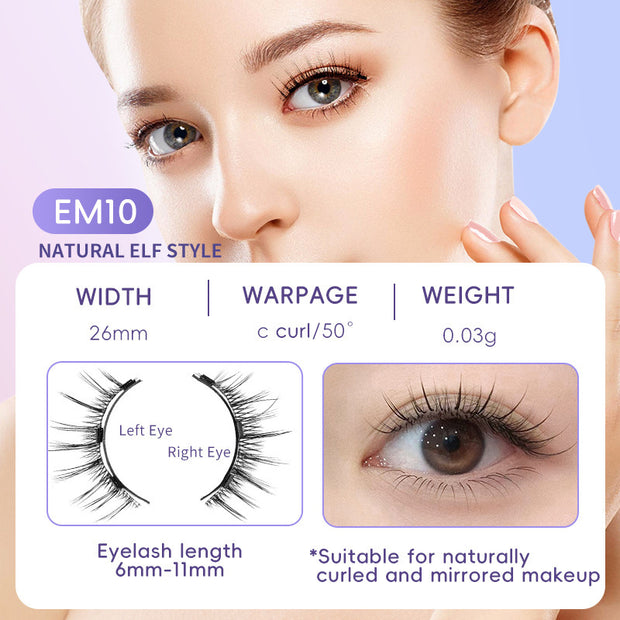 Natural Magnetic False Eyelashes Mink Hair, Super Soft
