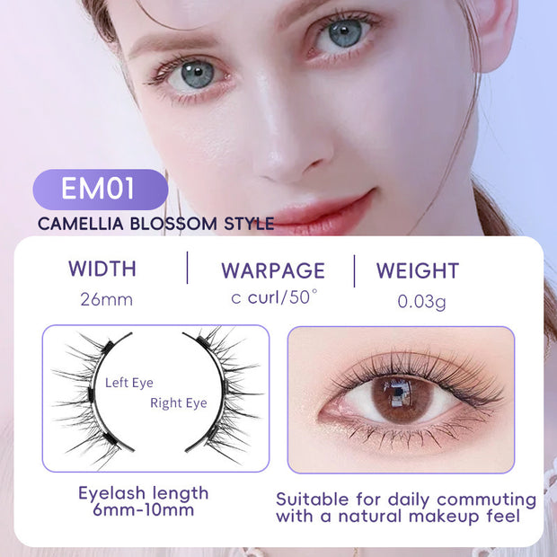 Natural Magnetic False Eyelashes Mink Hair, Super Soft