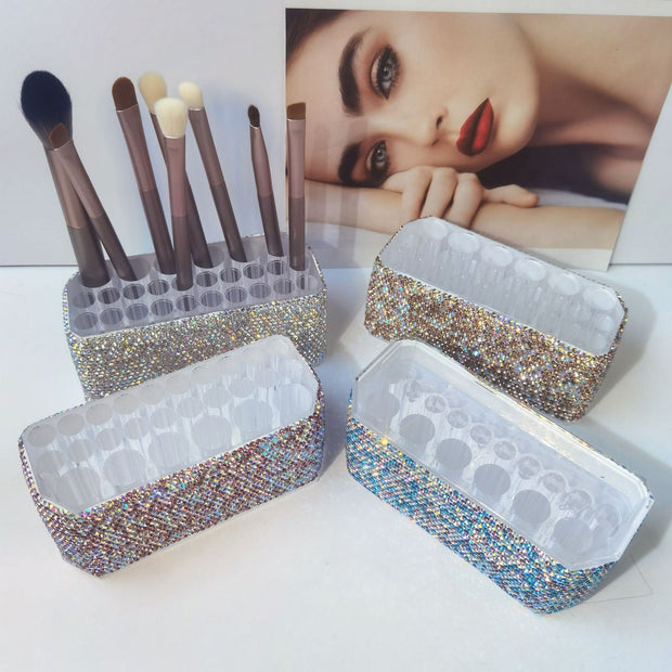 Transparent Cosmetic Brush & Pencil Organizer Eyebrow & Eyeliner Storage