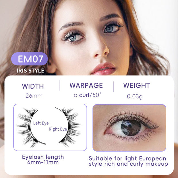 Natural Magnetic False Eyelashes Mink Hair, Super Soft
