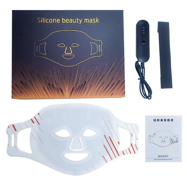 LED Photon Silicone Beauty Mask  Skin Rejuvenation Device