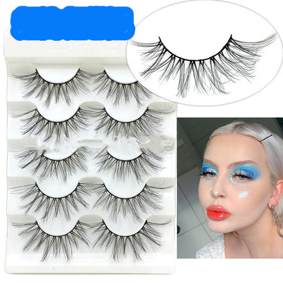 Wispy Cross False Eyelashes  Natural Messy Fairy Look