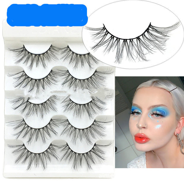 Wispy Cross False Eyelashes  Natural Messy Fairy Look