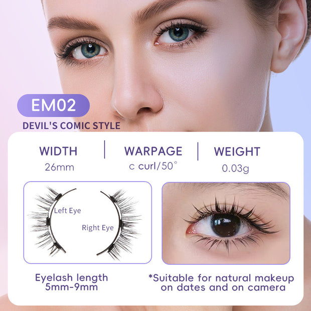 Natural Magnetic False Eyelashes Mink Hair, Super Soft