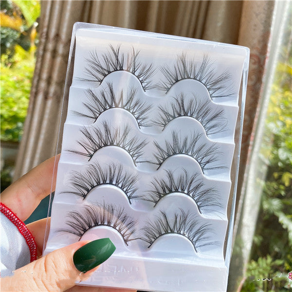Wispy Cross False Eyelashes  Natural Messy Fairy Look