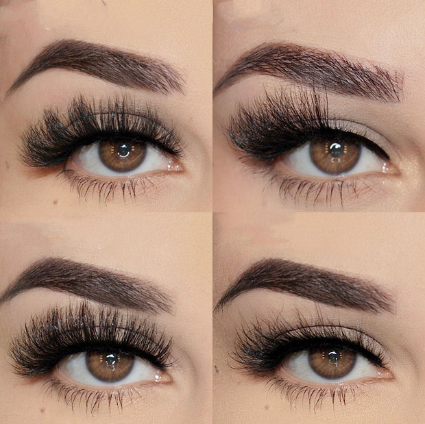 Natural Mink Hair False Eyelashes Lightweight & Soft